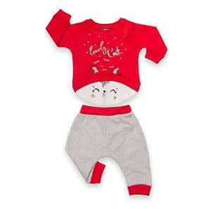 Babycool Lovely Cat 2li Bebek Takımı 44287 Kırmızı