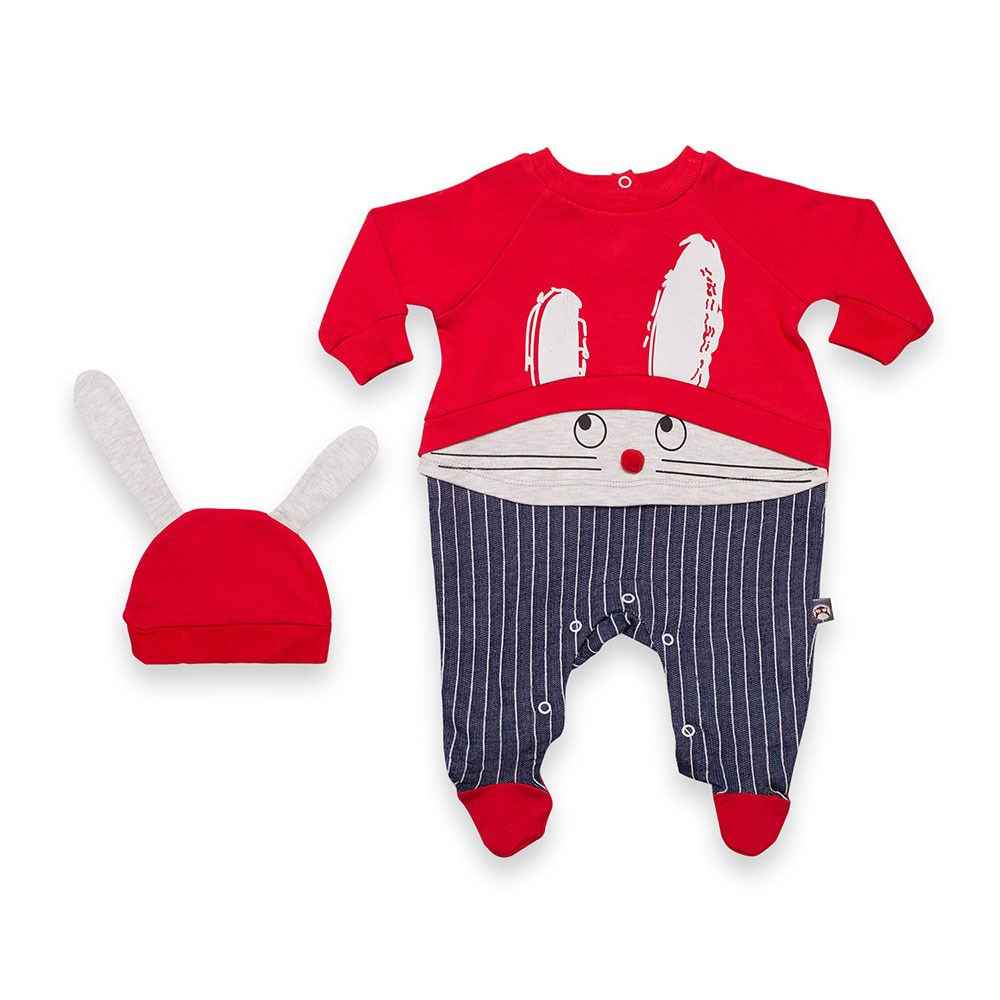 Babycool Tavşanlı Bebek Tulumu 77078 Kırmızı