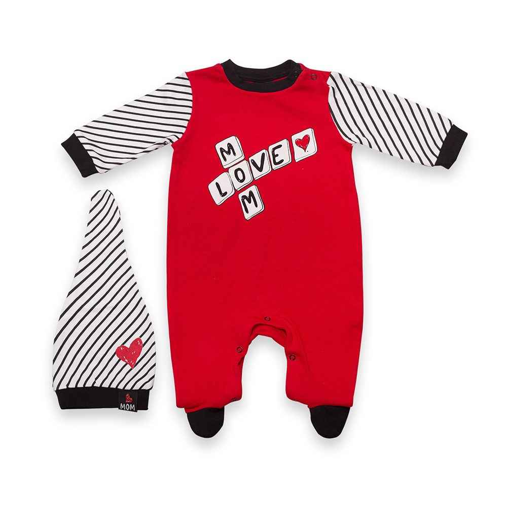 Babycool Mom Love Bebek Tulumu 12907 Kırmızı