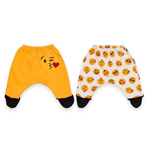 Babycool Emojili 2'li Bebek Pantolonu 39002 Hardal