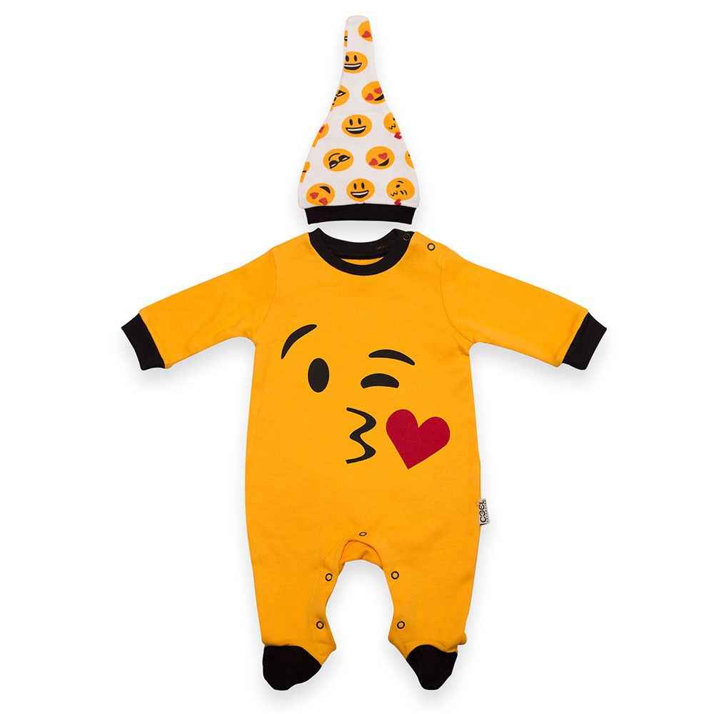 Babycool Emojili Bebek Tulumu 42673 Hardal
