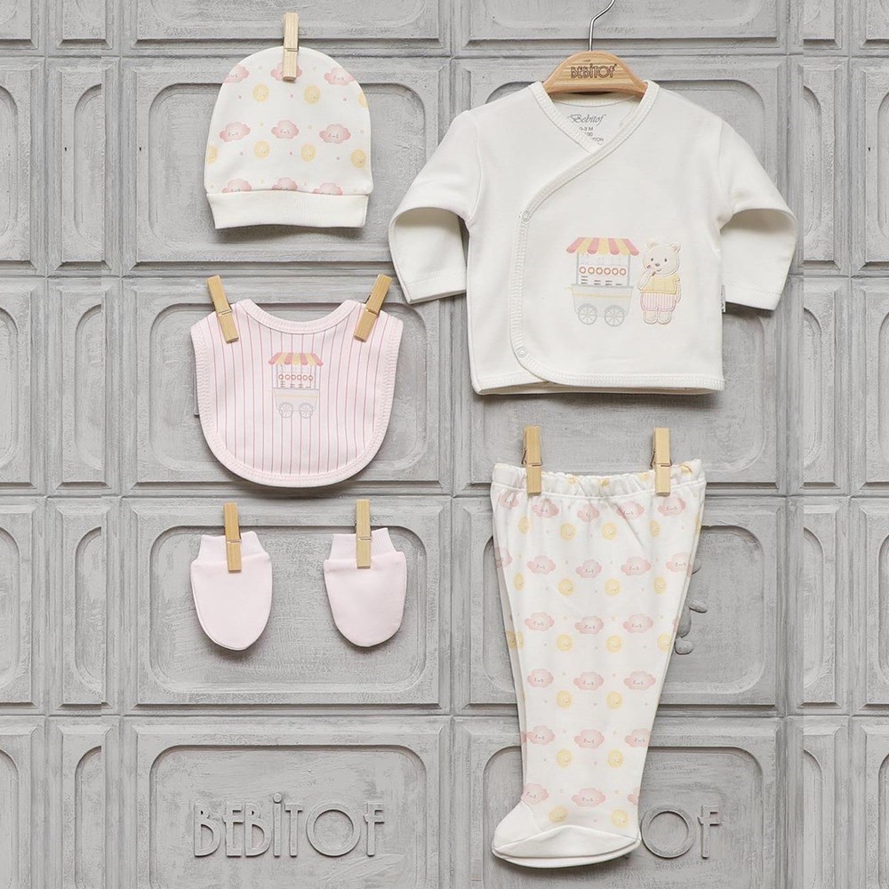 Bebitof 5'li Bebek Hastane Çıkış Seti 20001 Pembe