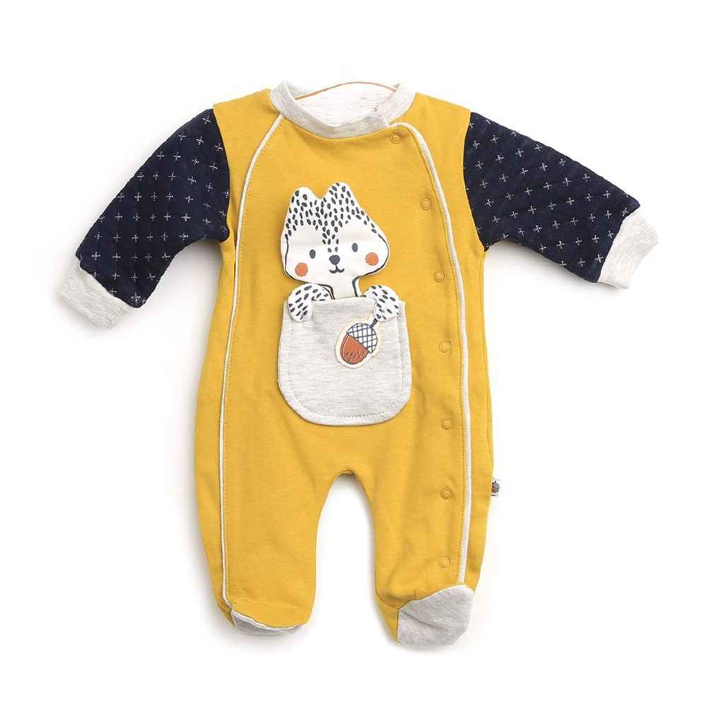 Mymio Patikli Bebek Tulumu 2222 Hardal