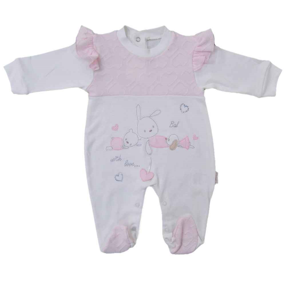 Babybal Patikli Bebek Tulumu 1078 Pembe