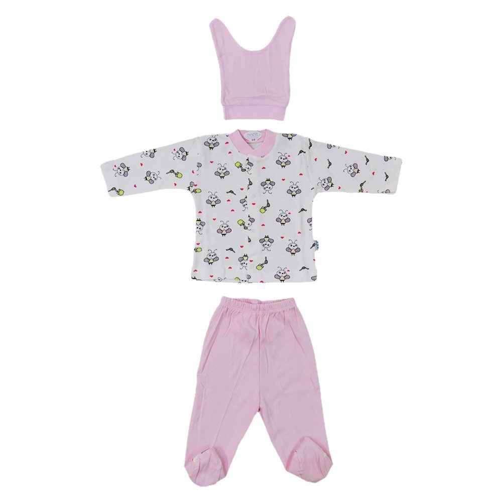 Sebi Bebe Bebek Pijama Takımı 2238 Beyaz-Pembe