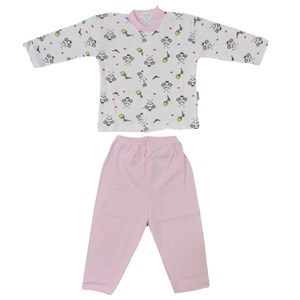 Sebi Bebe Bebek Pijama Takımı 2316 Beyaz-Pembe