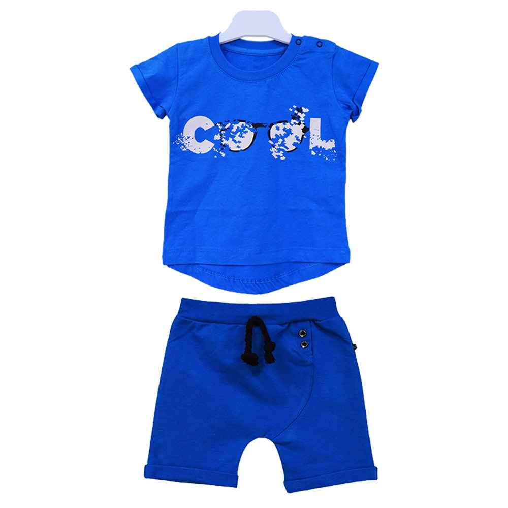 Babycool Kısa Kollu 2'li Bebek Takımı KMB02 Saks
