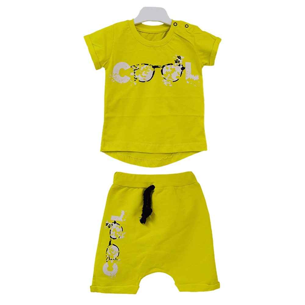 Babycool Kısa Kollu 2'li Bebek Takımı KMB03 Fıstık Yeşili