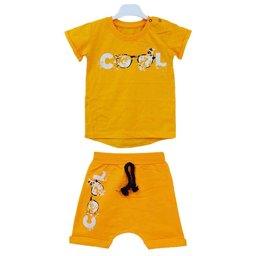 Babycool Kısa Kollu 2'li Bebek Takımı KMB07 Hardal