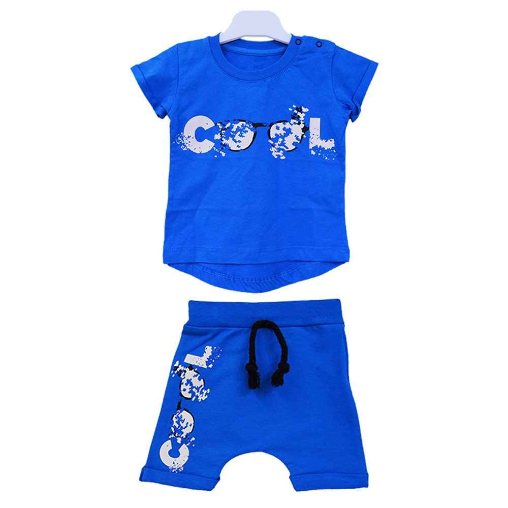 Babycool Kısa Kollu 2'li Bebek Takımı KMB08 Saks