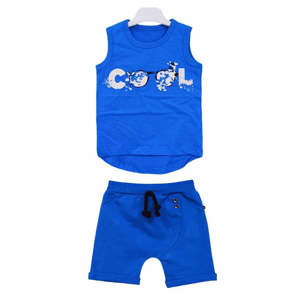 Babycool Baskılı Kısa Kollu 2'li Bebek Takımı KMB20 Saks