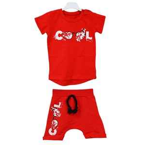 Babycool Kısa Kollu 2'li Bebek Takımı KMB04 Kırmızı