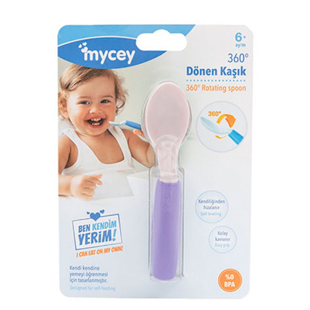 Mycey 360 Derece Dönen Kaşık Mor