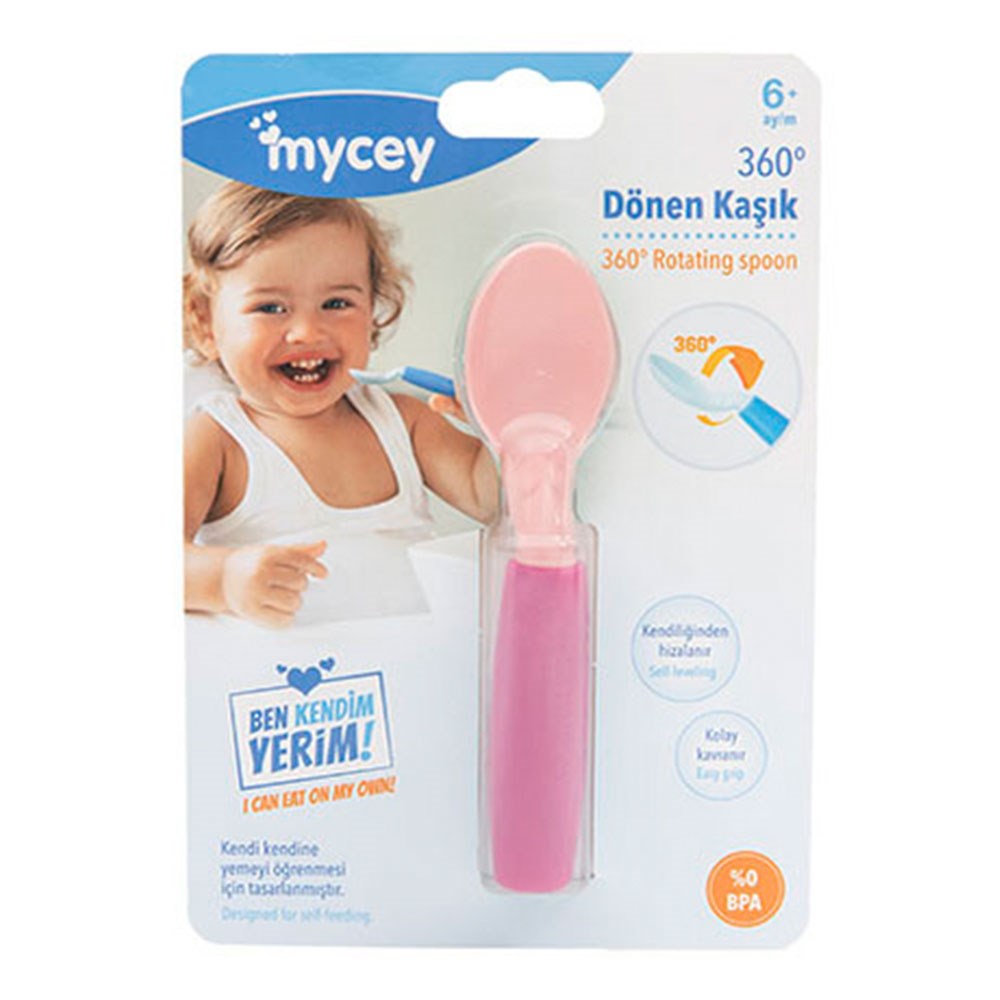 Mycey 360 Derece Dönen Kaşık Pembe