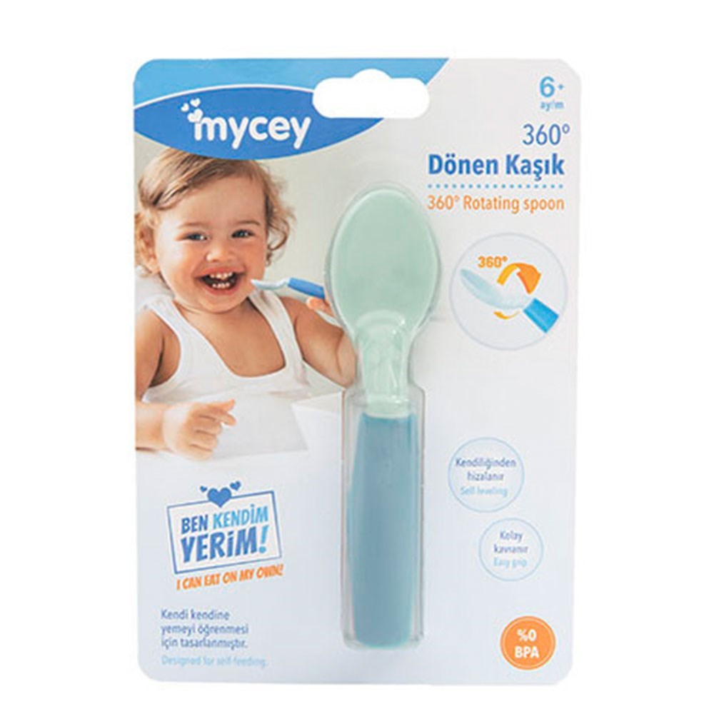 Mycey 360 Derece Dönen Kaşık Yeşil