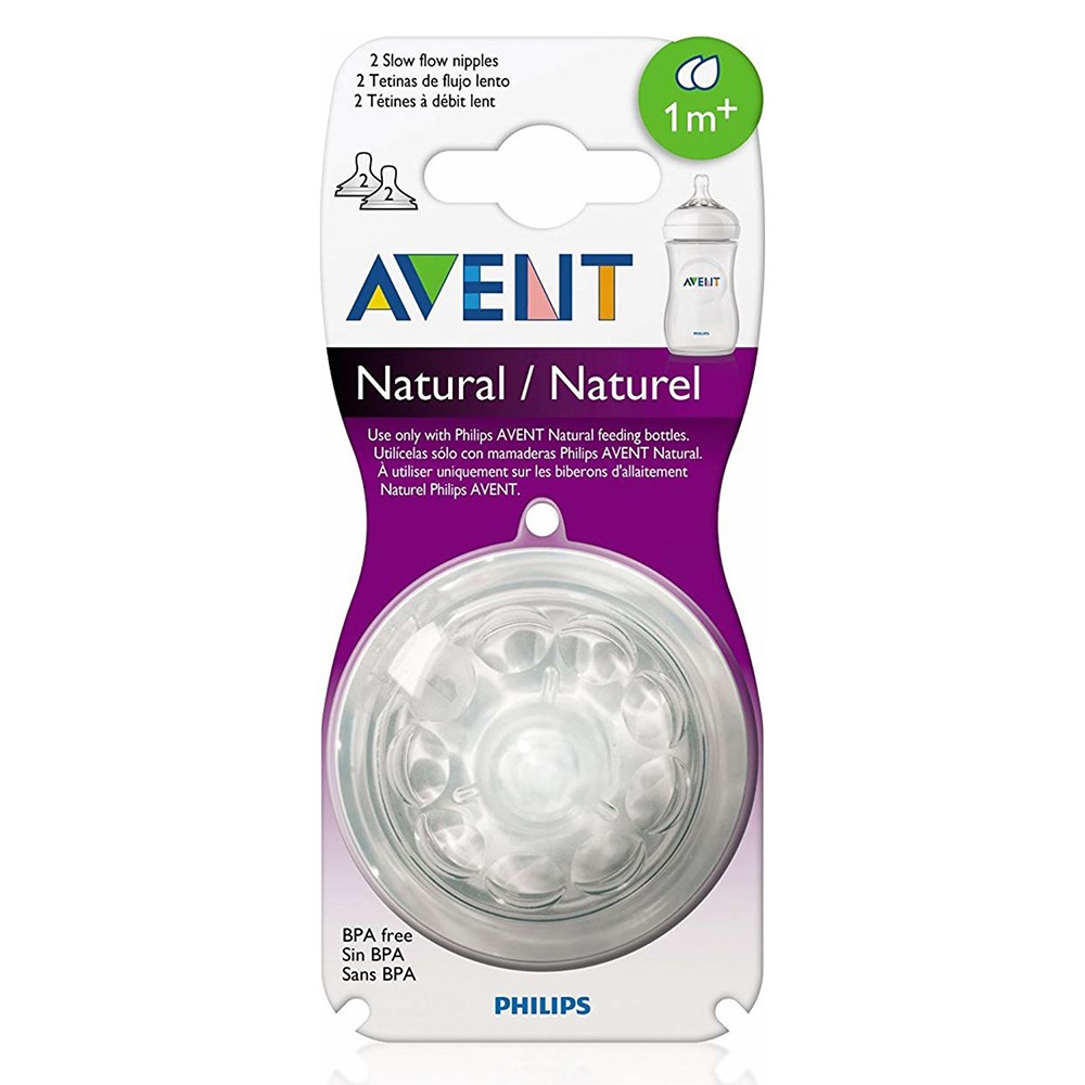 Philips Avent Natural Biberon emziği, 1m+ 2'li 