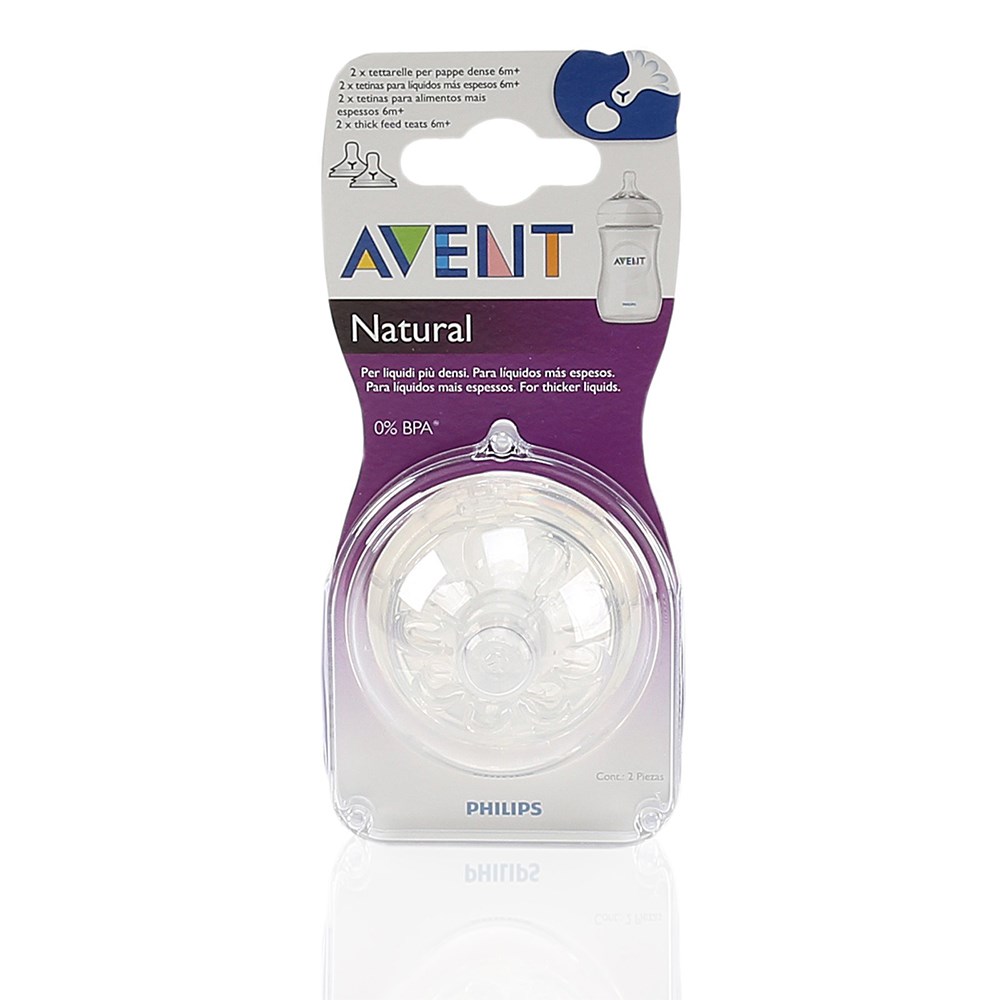 Philips Avent Natural Biberon emziği, Y kesik, 6m+ 2'li 