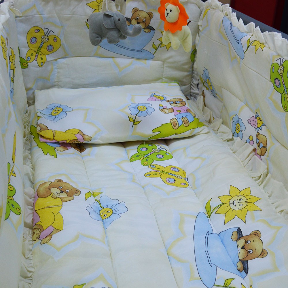 Belis Oyun Parkı Bebek Uyku Seti 60x110 cm Çok Renkli