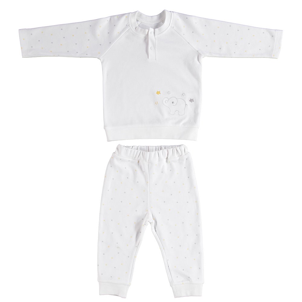 Bibaby Organik Elephant 2li Bebek Takımı 59527 Ekru-Sarı