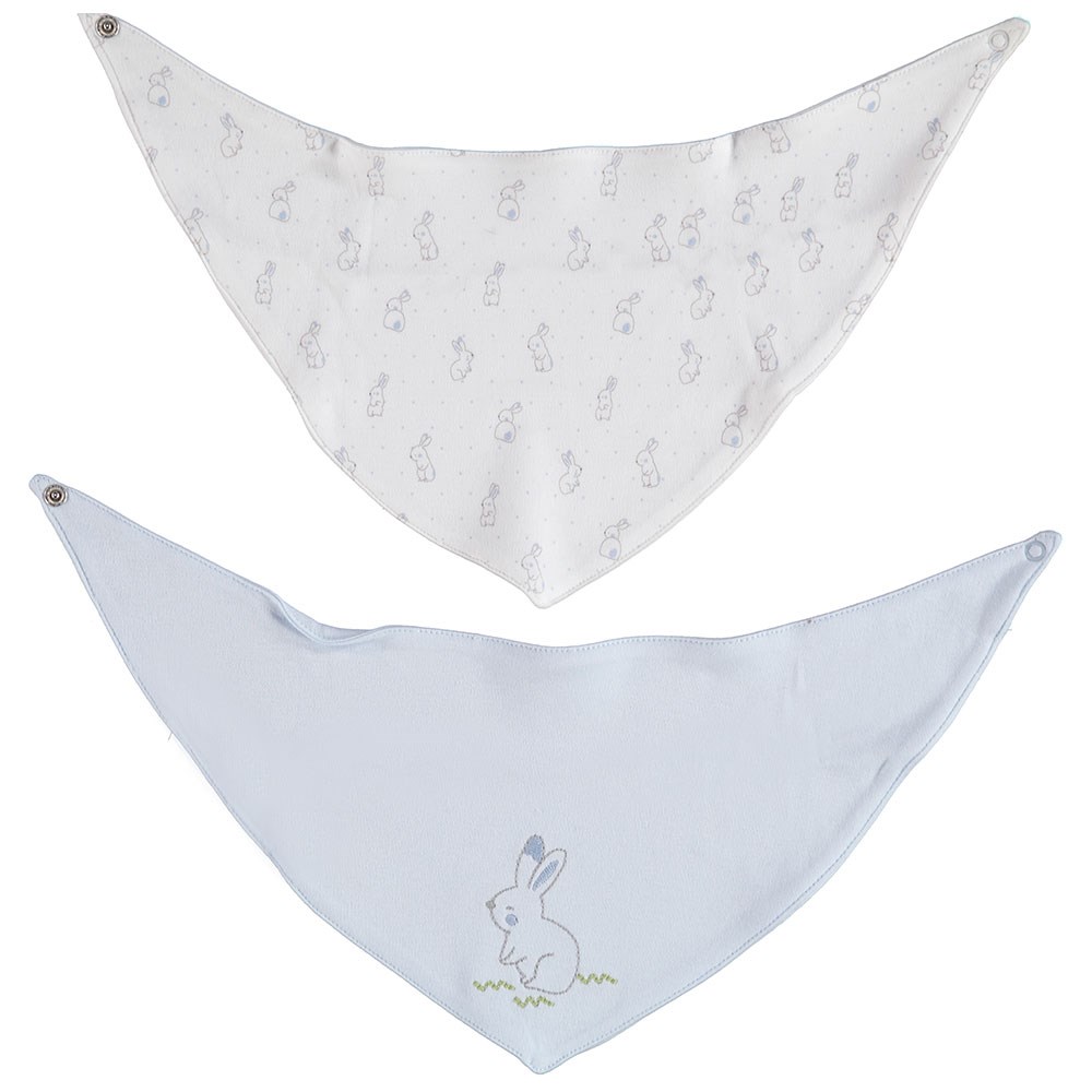 Bibaby Organik Rabbit 2li Fular Mama Önlüğü 75105 Ekru-Mavi