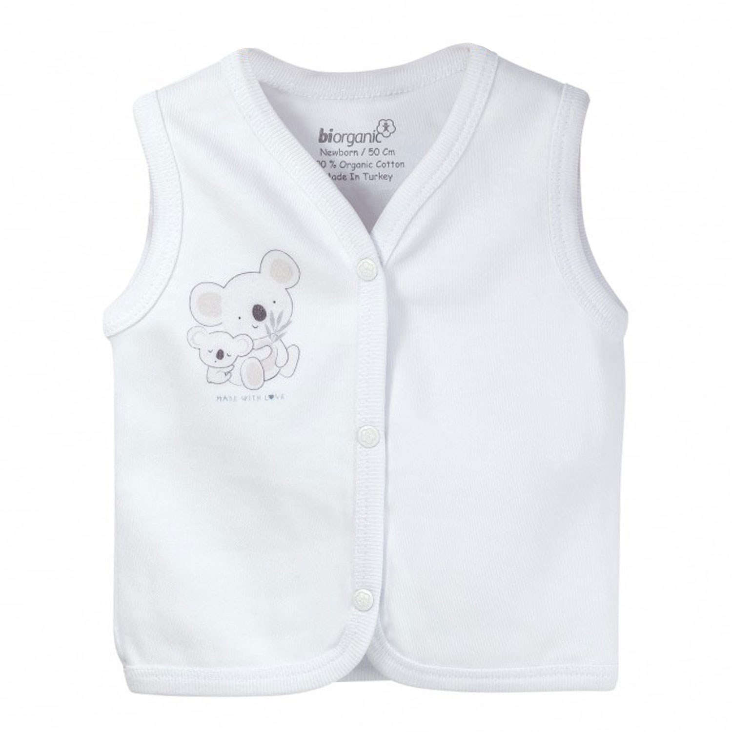 Biorganic Organik Bebek Yeleği 61343 Ekru