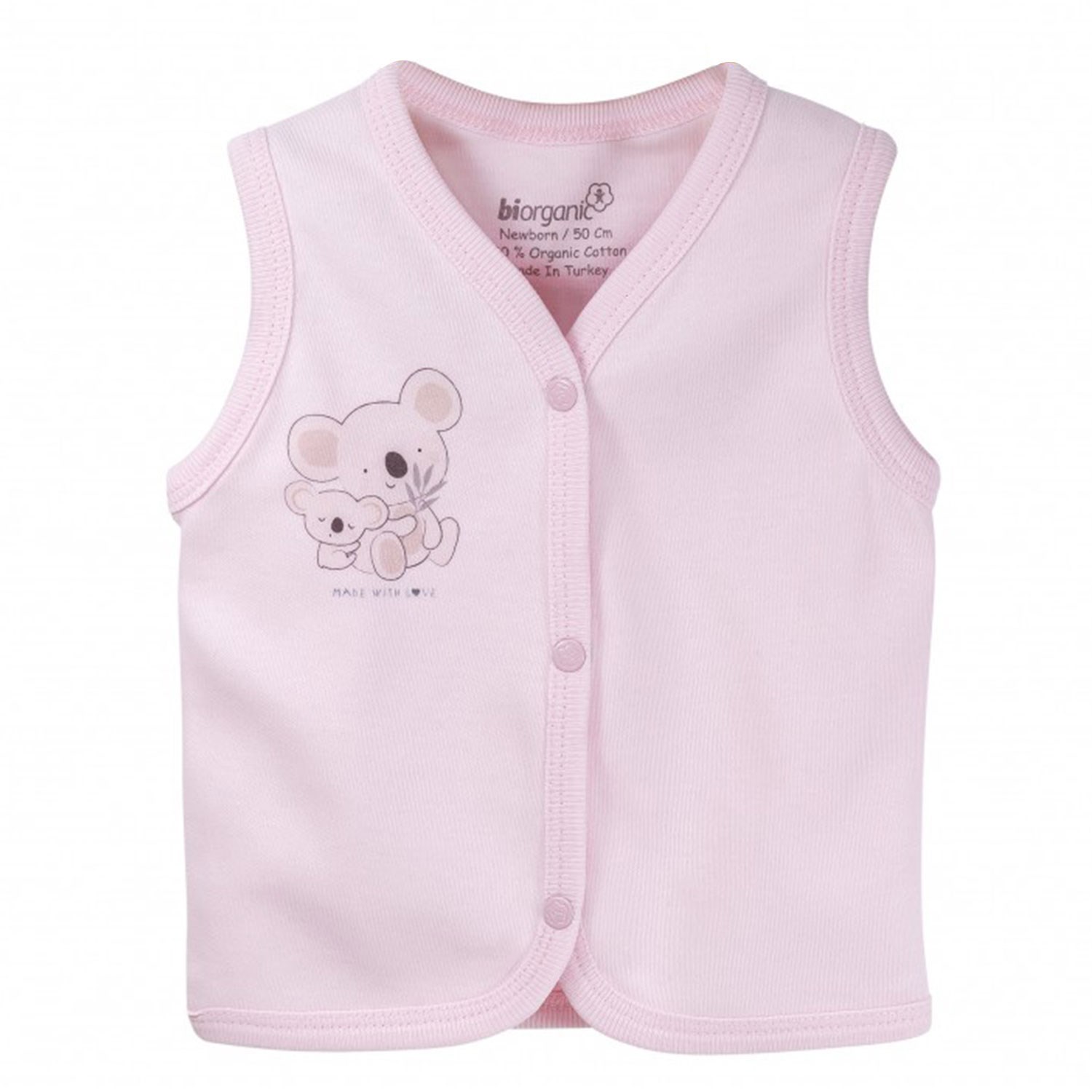 Biorganic Organik Bebek Yeleği 61343 Pembe
