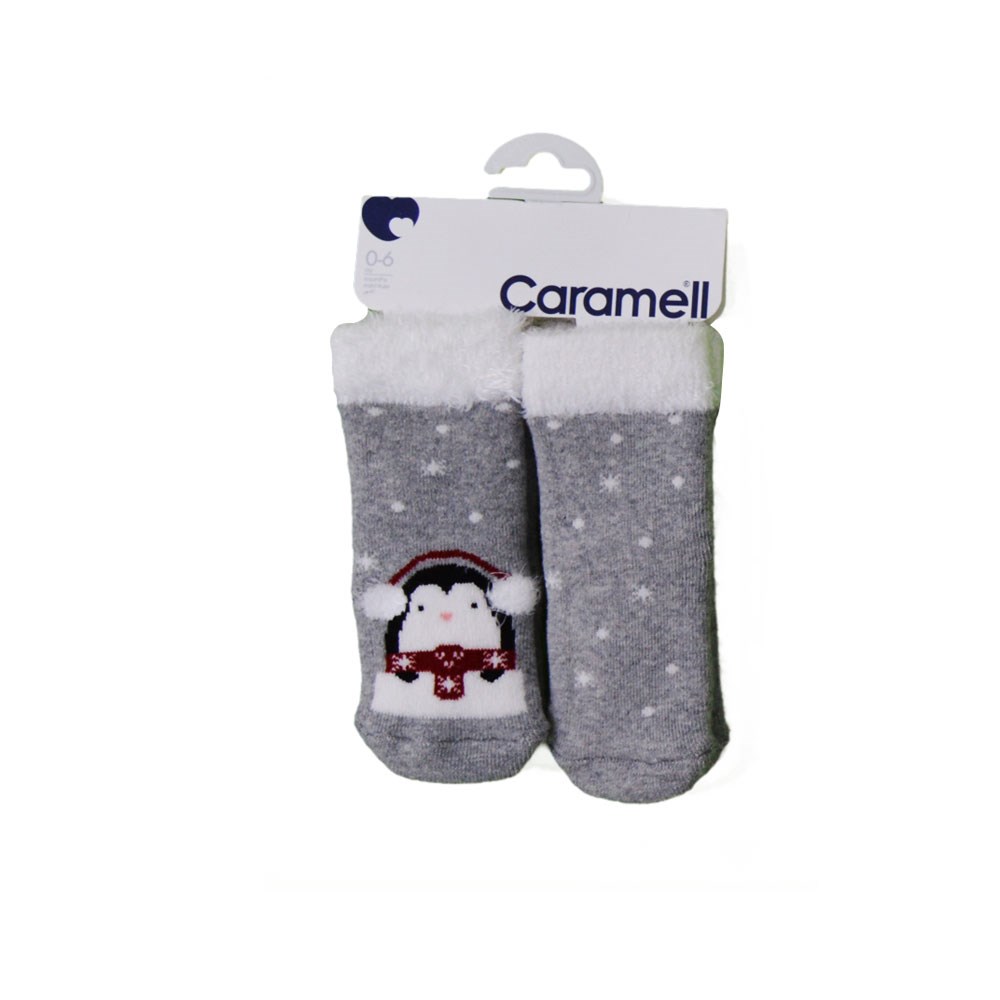 Caramell 2li Soket Bebek Çorabı ÇOE5585 Gri