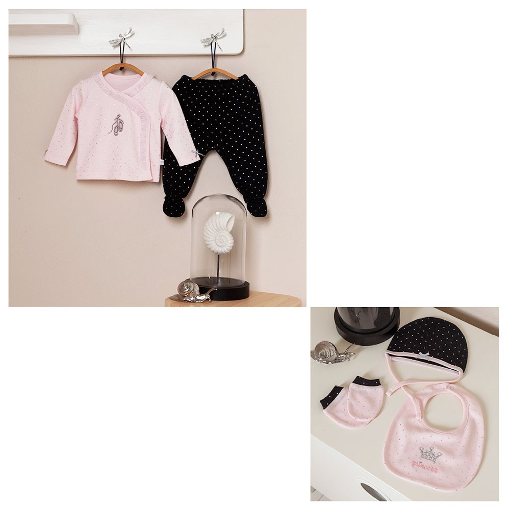 Caramell 5'li Bebek Hastane Çıkış Seti ZK5131 Pembe