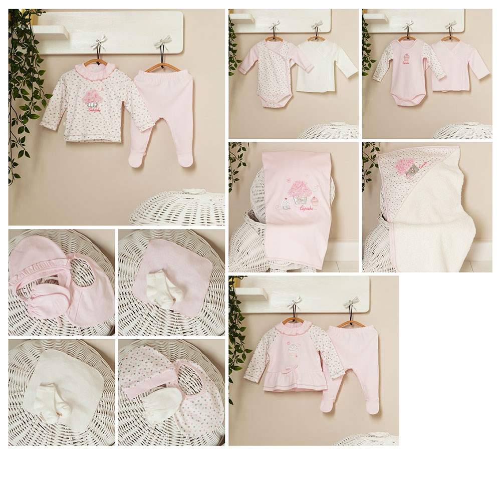 Caramell Bebek Hastane Çıkış Seti 20'li ZK5154 Pembe