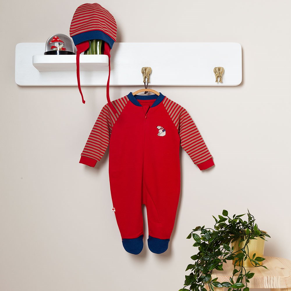 Caramell Bebek Tulumu TE5116 Kırmızı