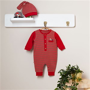 Caramell Bebek Tulumu TE5117 Kırmızı