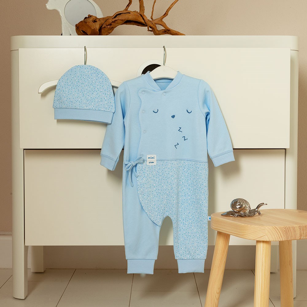Caramell Bebek Tulumu TE5245 Mavi