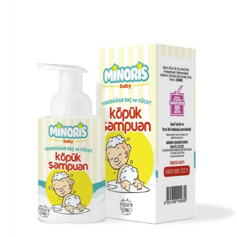 Minoris Organik Yenidoğan Köpük Şampuan 300ml 