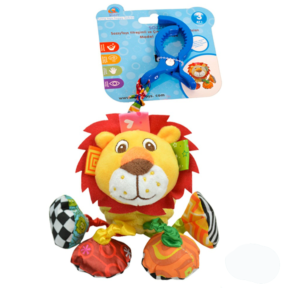 Sozzy Toys Titreşimli ve Çıngıraklı Hayvanlar Aslan 