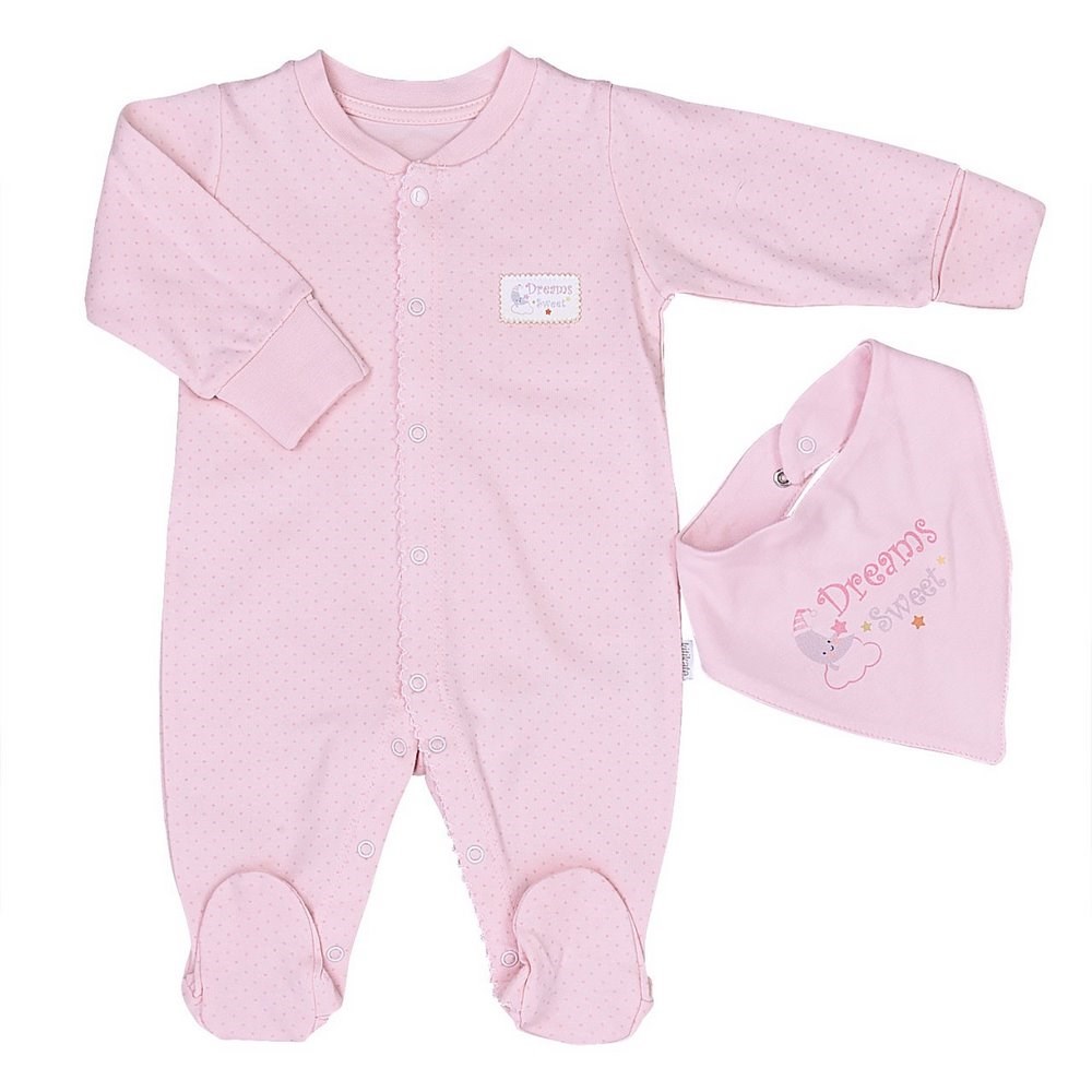 Kitikate Dreams Simple Önlüklü Bebek Tulumu S59441 Pembe