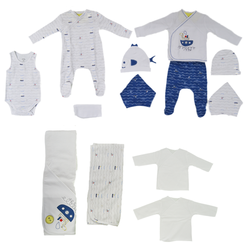 İdil Baby 15'li Bebek Hastane Çıkışı Seti 11907 Baskılı