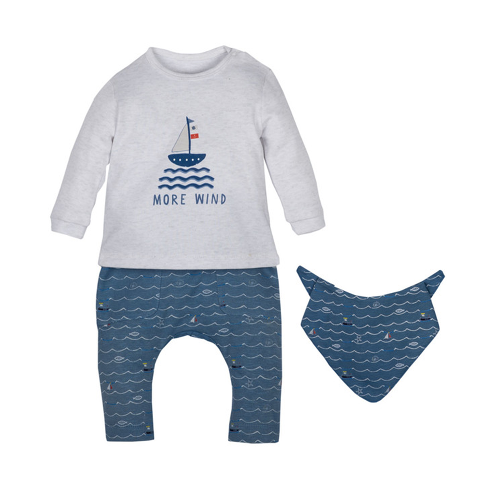 İdil Baby 3'lü Bebek Alt Üst Takımı 12862 Baskılı