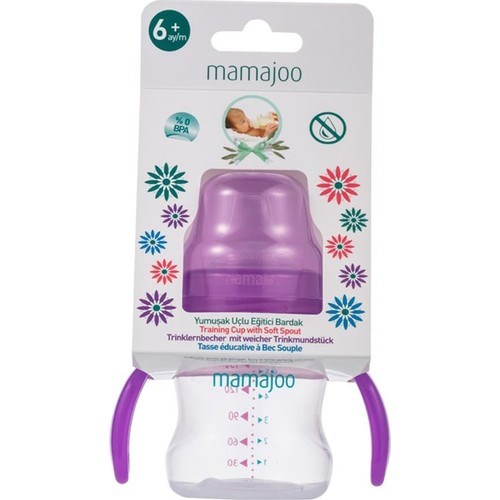 Mamajoo Kulplu Eğitici Bardak 150 ml Mor