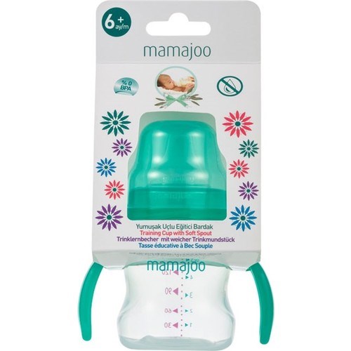 Mamajoo Kulplu Eğitici Bardak 150 ml Yeşil