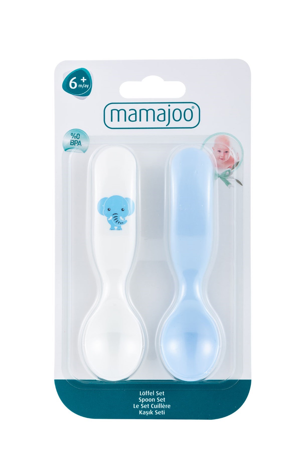 Mamajoo Desenli Kaşık Seti Mavi
