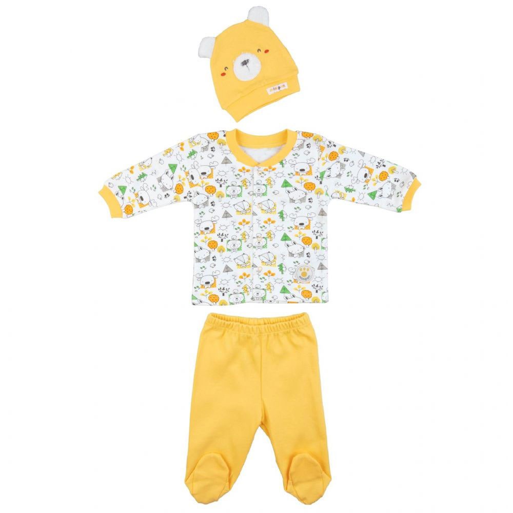 Bebepan Mr Nature Bebek Pijama Takımı 1958 Sarı