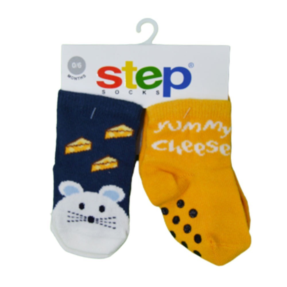 Step 2'li Soket Bebek Çorabı 1991 Sarı-Lacivert