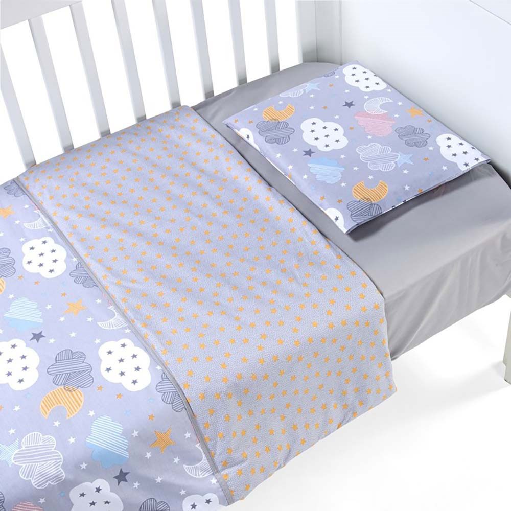 Funna Baby Mois Bebek Uyku Seti 80x130 Gri