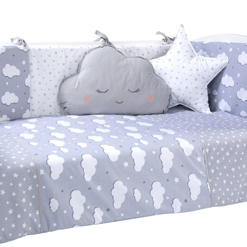 Funna Baby Nuvola Bebek Uyku Seti 80x130 Gri