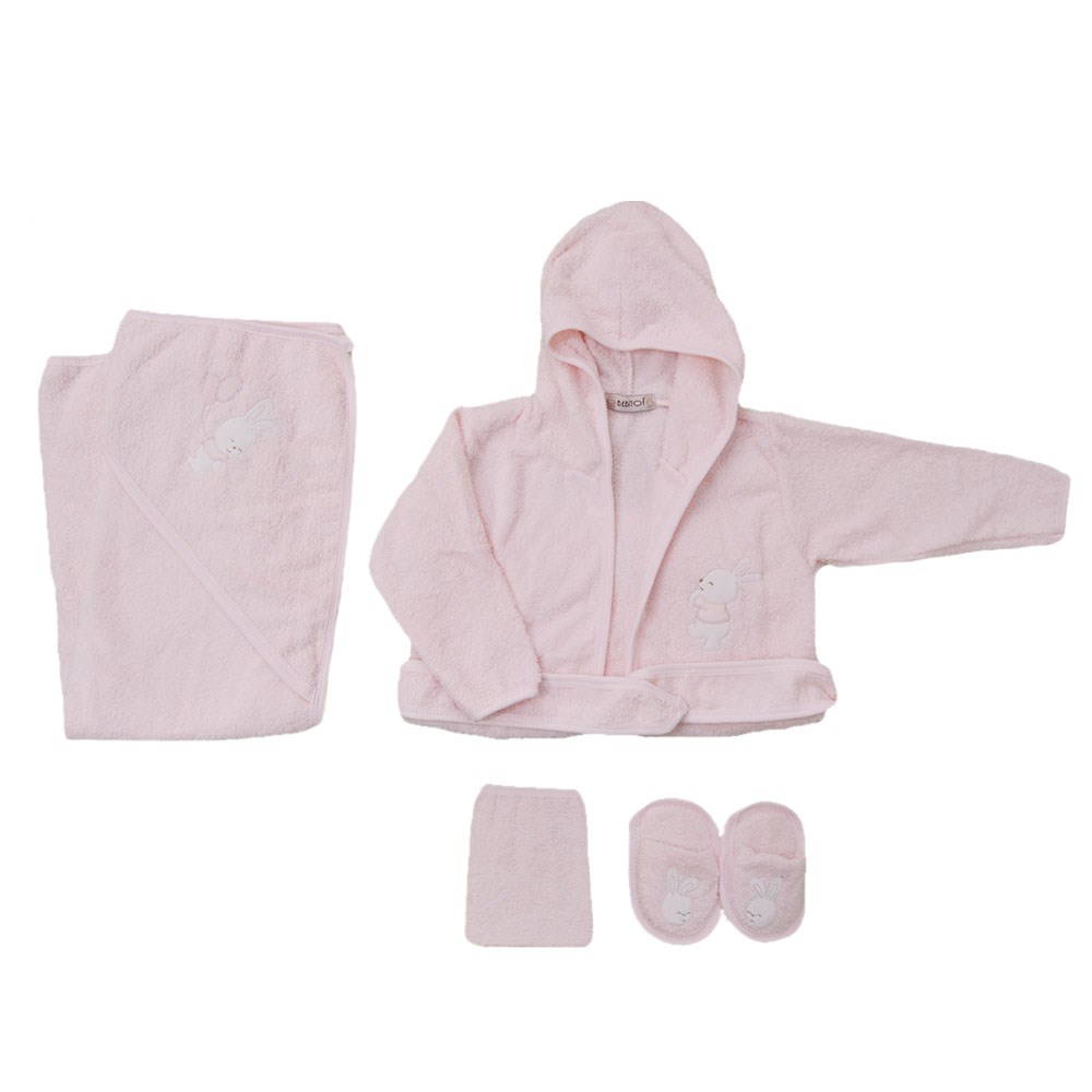 Bebitof Bebek Bornoz Seti 3294 Pembe