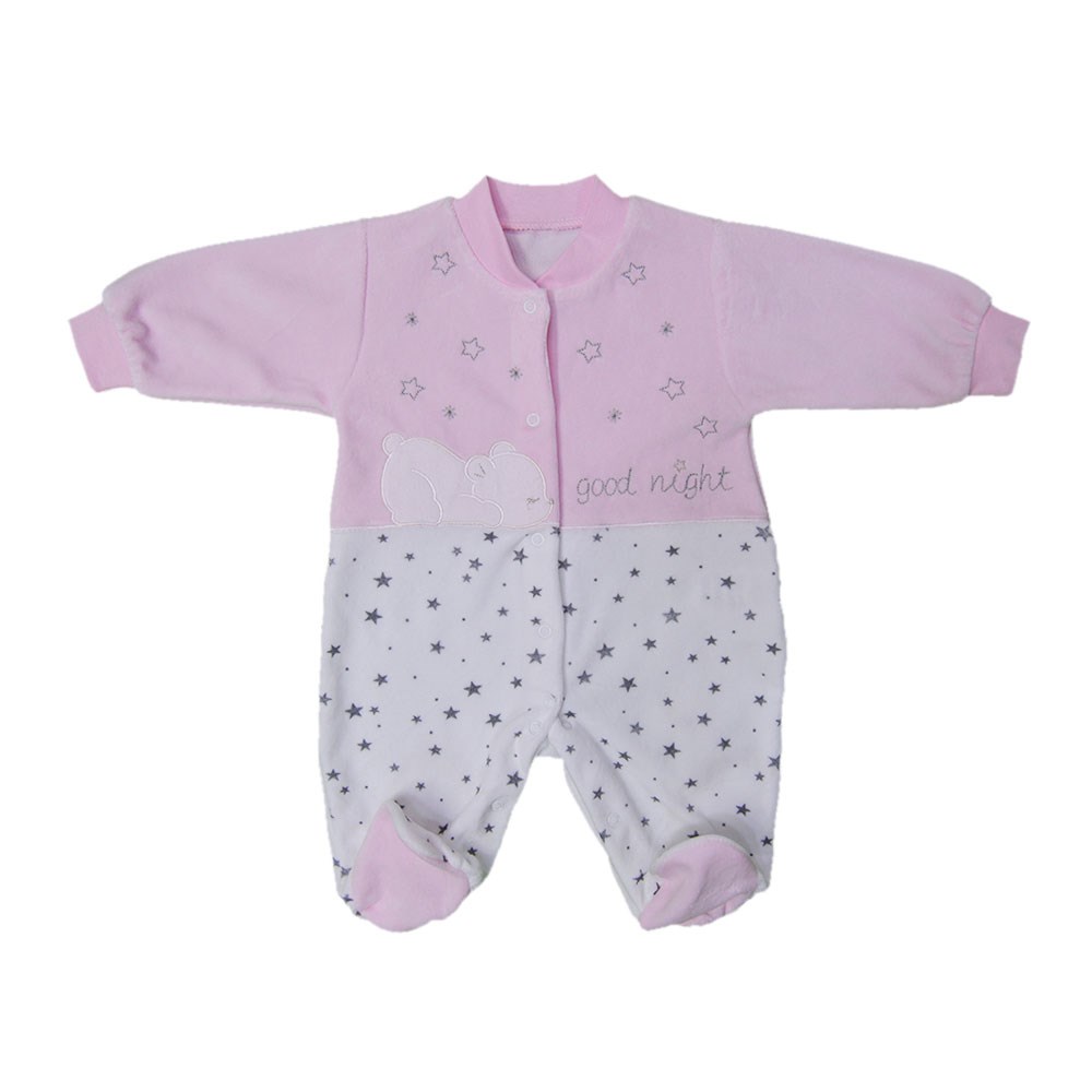 Gaye Bebe Kadife Bebek Tulumu 1932 Pembe