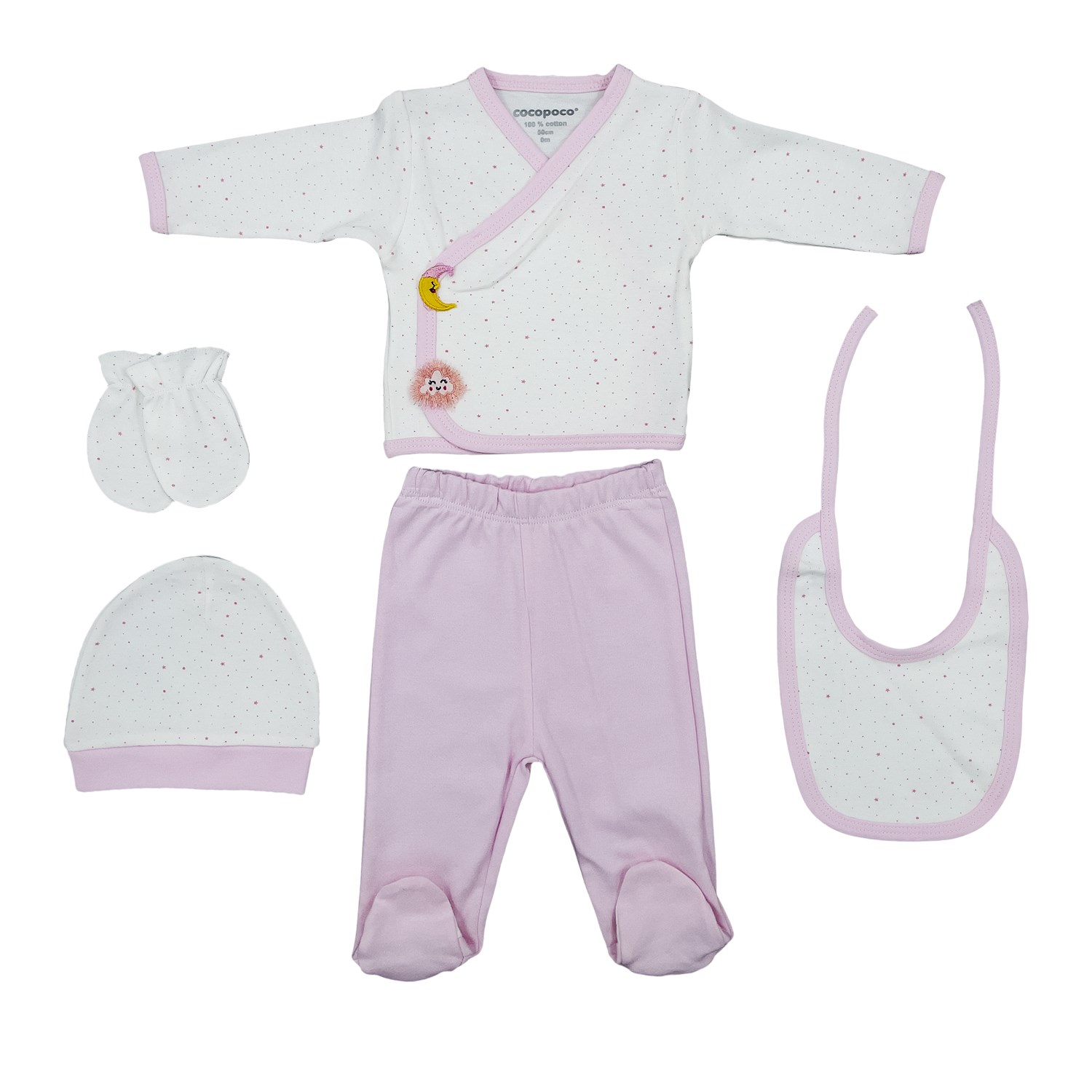 Cocopoco Hastane Çıkışı 5li Set 834 Pembe