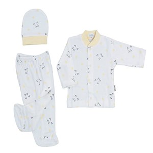 Sebi Bebe Bebek Pijama Takımı 2236 Ekru
