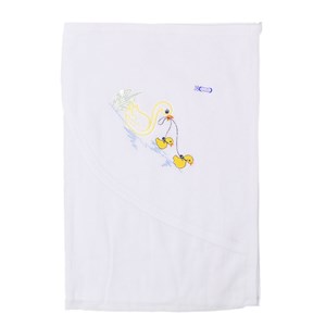 Bahar Bebe 0671 Bebek Havlusu Beyaz-Sarı