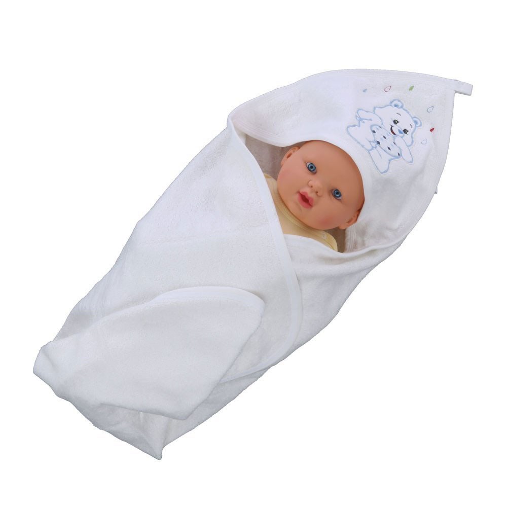 Sebi Bebe Bebek Banyo Havlusu 8447 Mavi